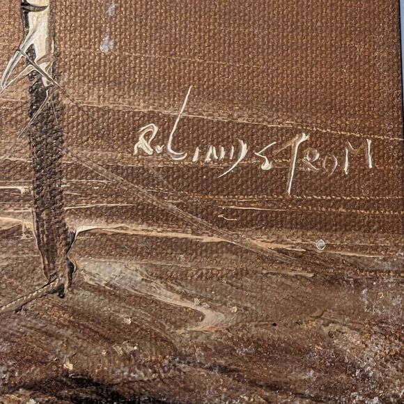 Rikard Lindstrom Original Nautical Oil Painting Signed Lighthouse and boat - Picture 5 of 12